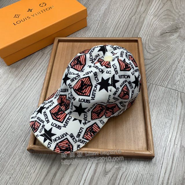 LV新品男士帽子 路易威登星星圖案棒球帽鴨舌帽  mm1330